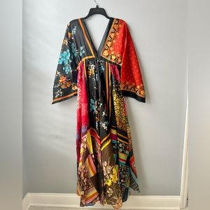 La Vetta of Beverly Hills Patchwork Scarf Dress